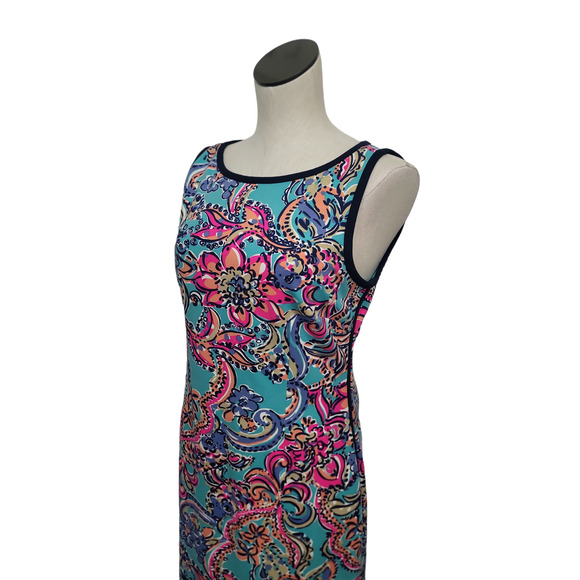 Lilly Pulitzer Sleeveless Francesca Mini Dress in Blue Pink Combo Womens Medium - Picture 6 of 13